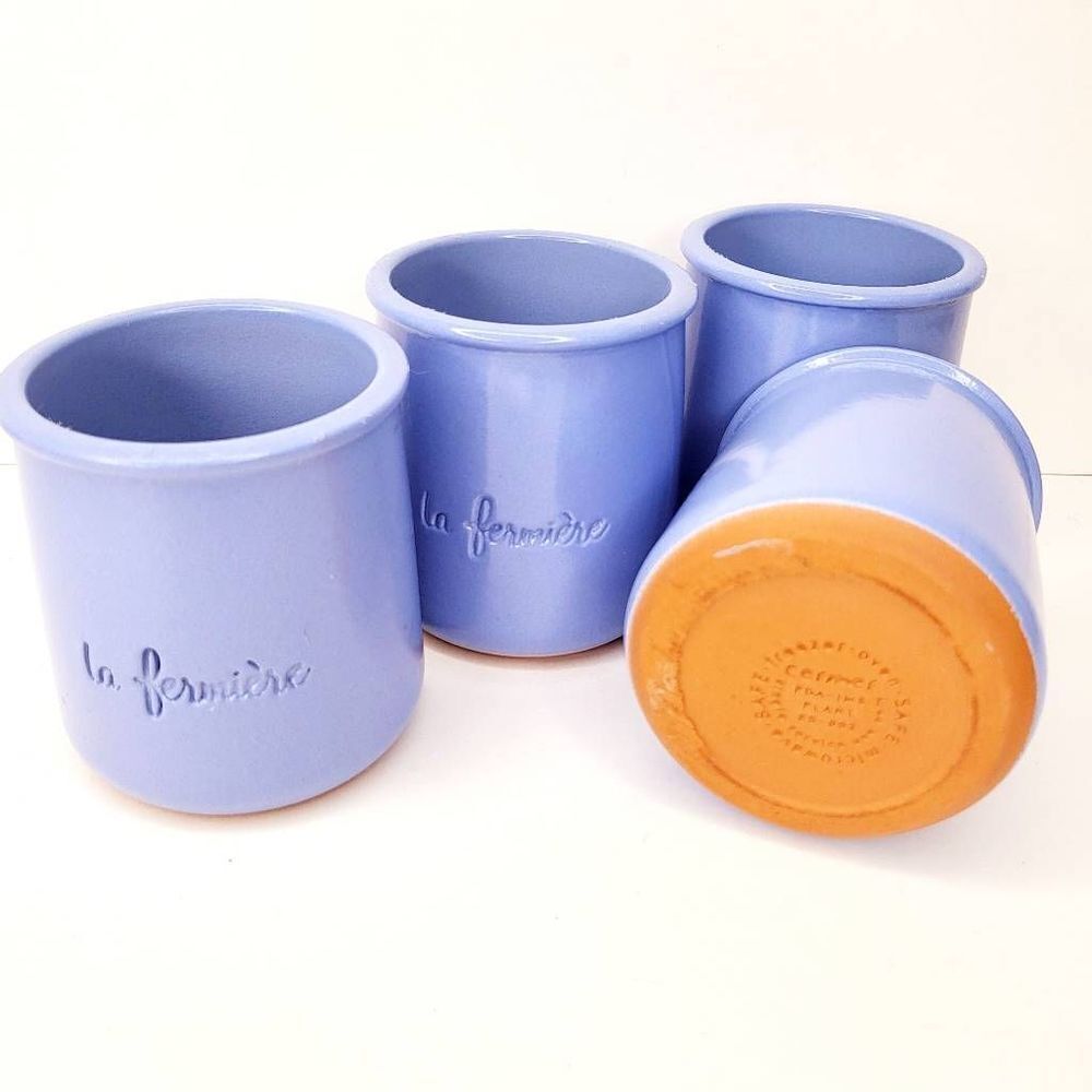 French la Fermière Periwinkle Blue Cermer terracotta pots